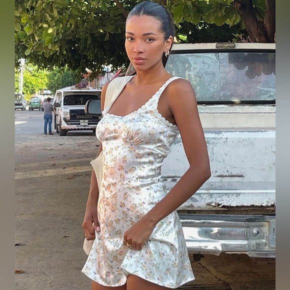 Princess Polly Berlin Satin Mini Dress White - Picture 14 of 14